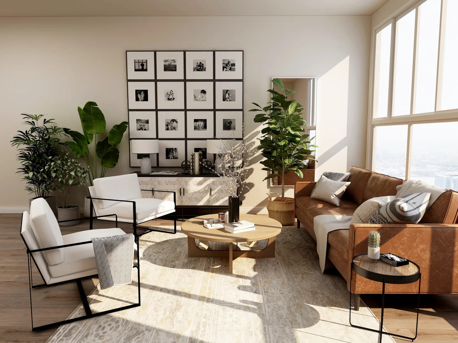Bright, clean modern living room